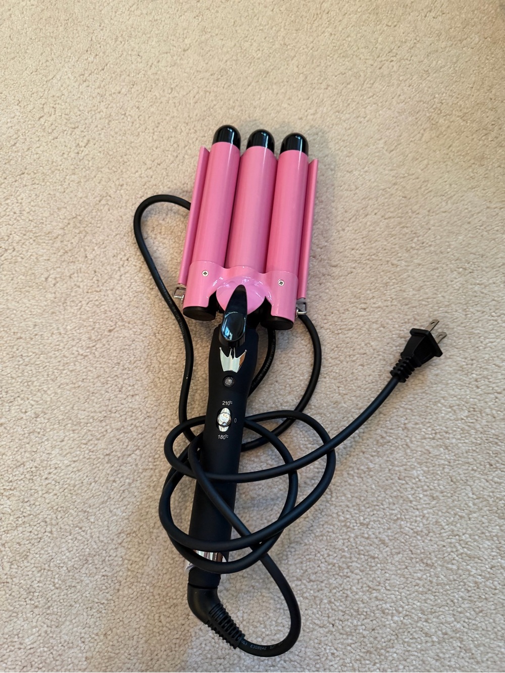 Pink Triple Barrel Hair Waver | Professional Styling Tool